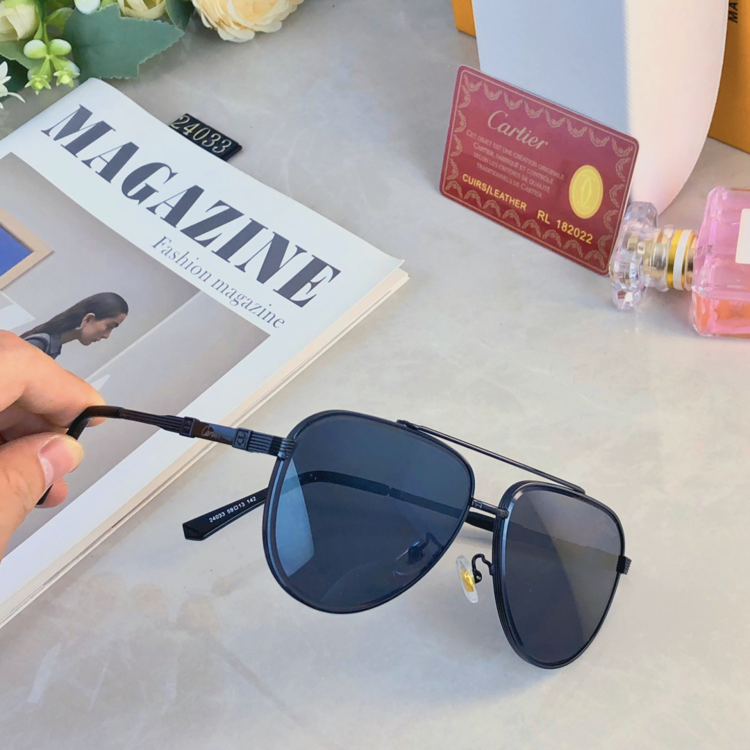 。。Cartie*金属时尚INS风轻奢蛤蟆男士高级感太阳镜户外驾驶墨镜
