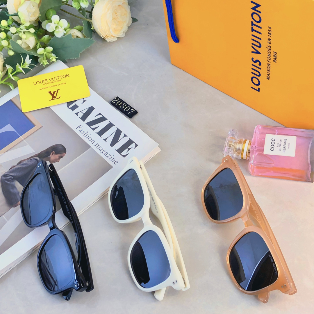 。。Louis vuitto*新款墨镜女高级感方框网红街拍户外登山防紫外线太阳眼镜男大脸