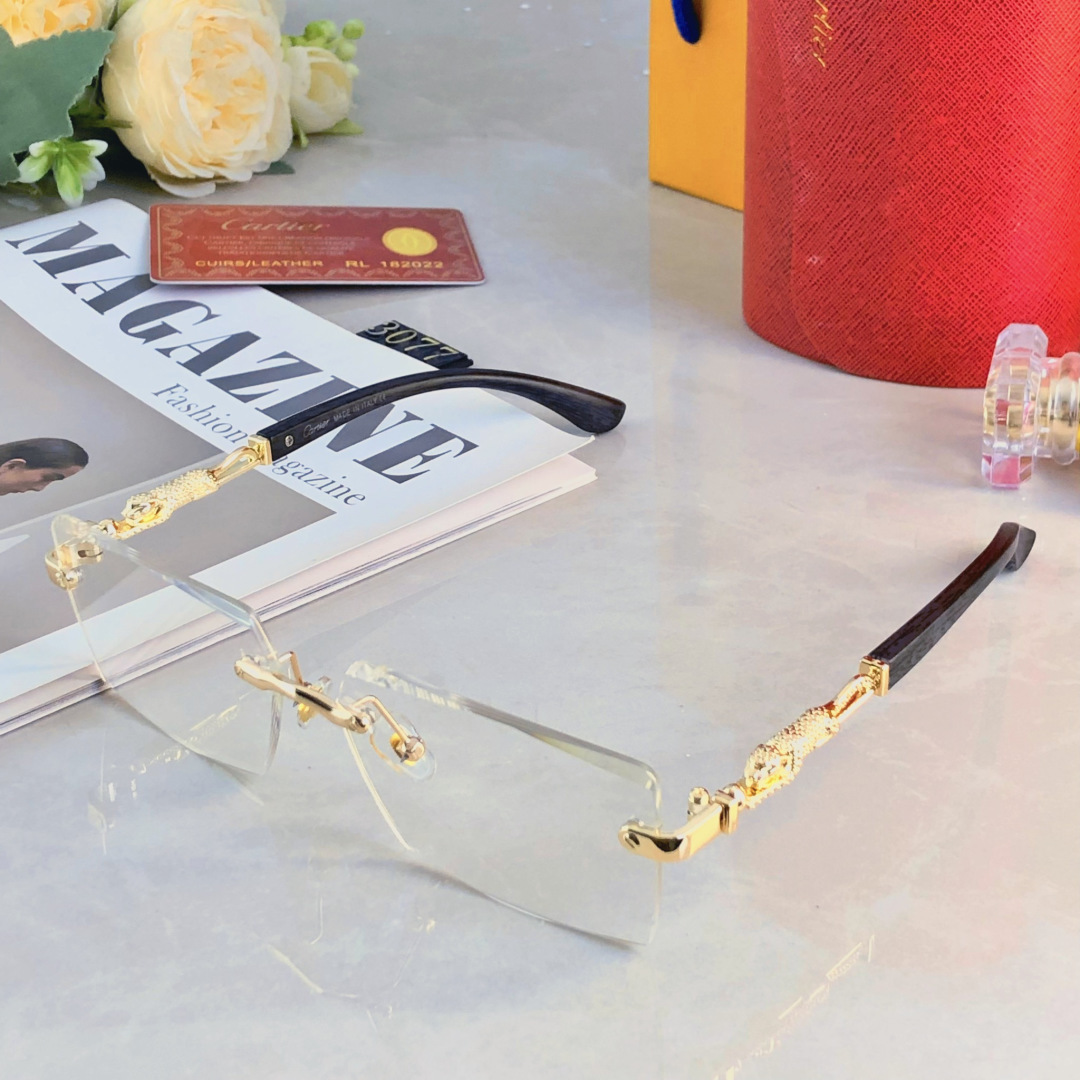 。。Cartie*欧美方形前卫个性小框太阳眼镜女ins无框超酷网红墨镜防紫外线男