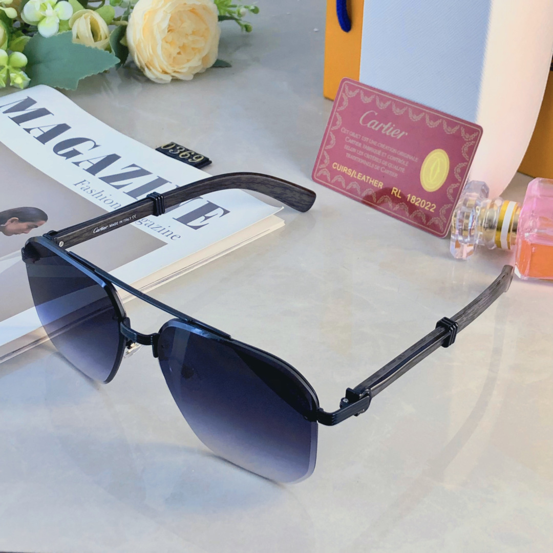 。。Cartie*复古痞帅男士双梁金属墨镜高端商务风格UV400防晒防紫外线太阳镜