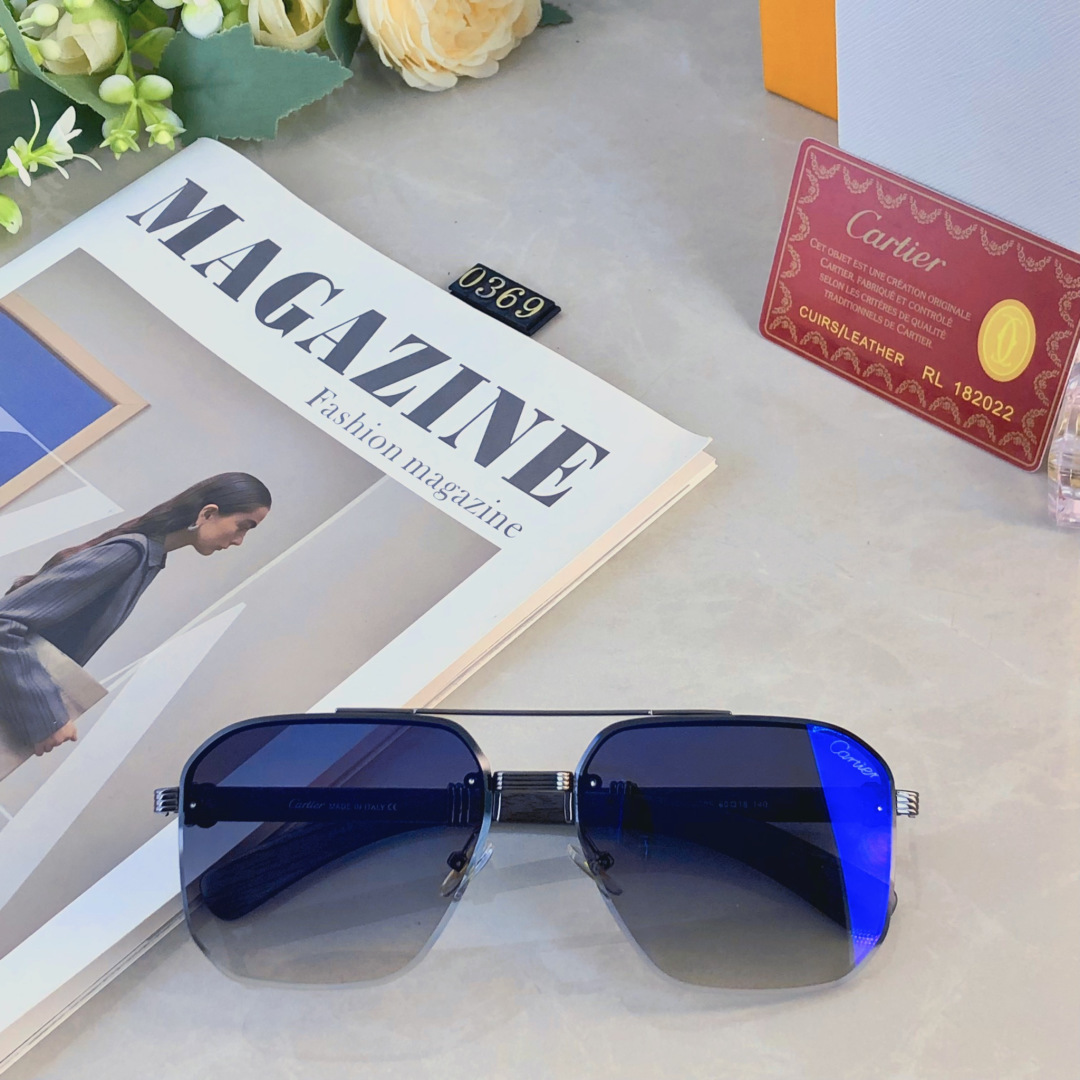 。。Cartie*复古痞帅男士双梁金属墨镜高端商务风格UV400防晒防紫外线太阳镜