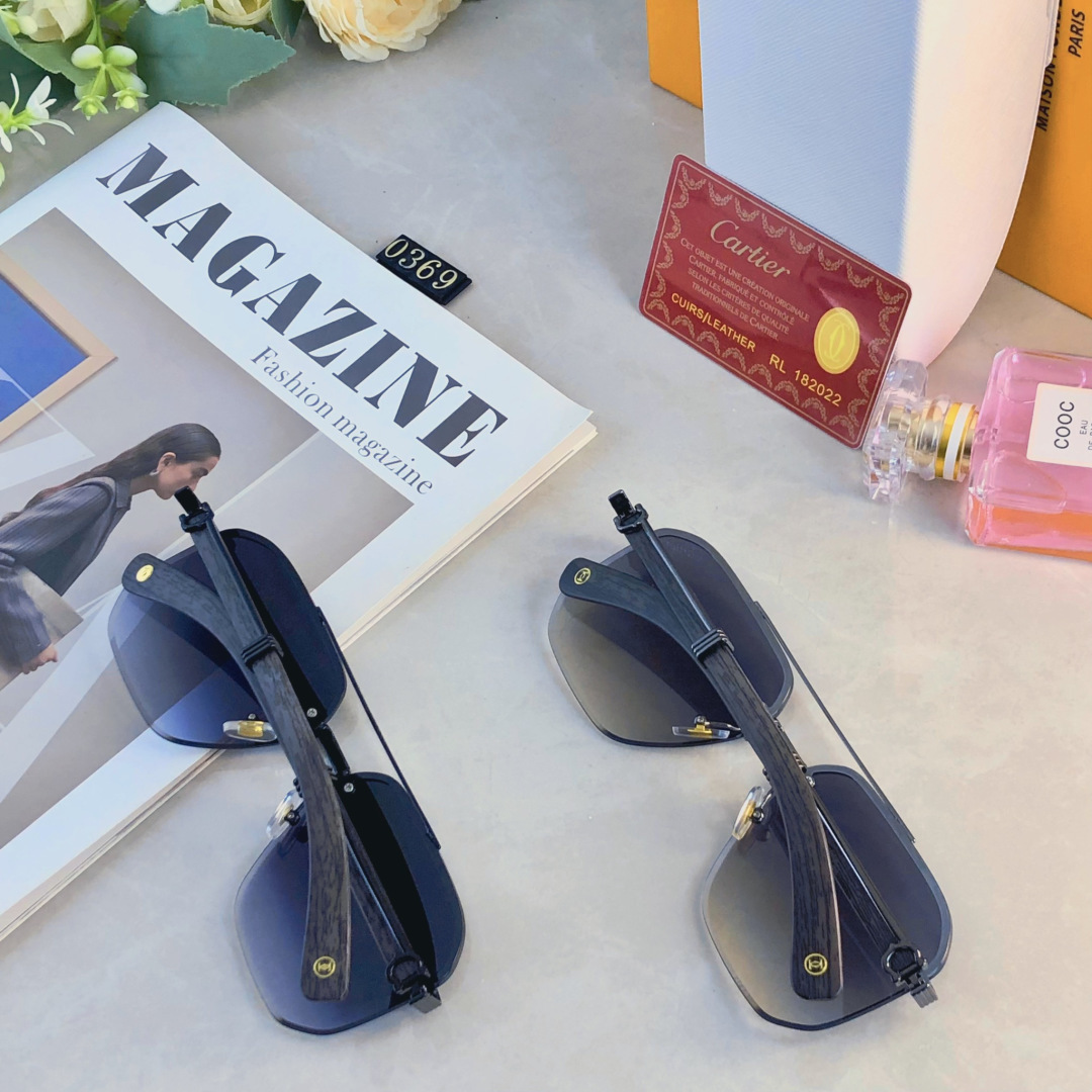 。。Cartie*复古痞帅男士双梁金属墨镜高端商务风格UV400防晒防紫外线太阳镜