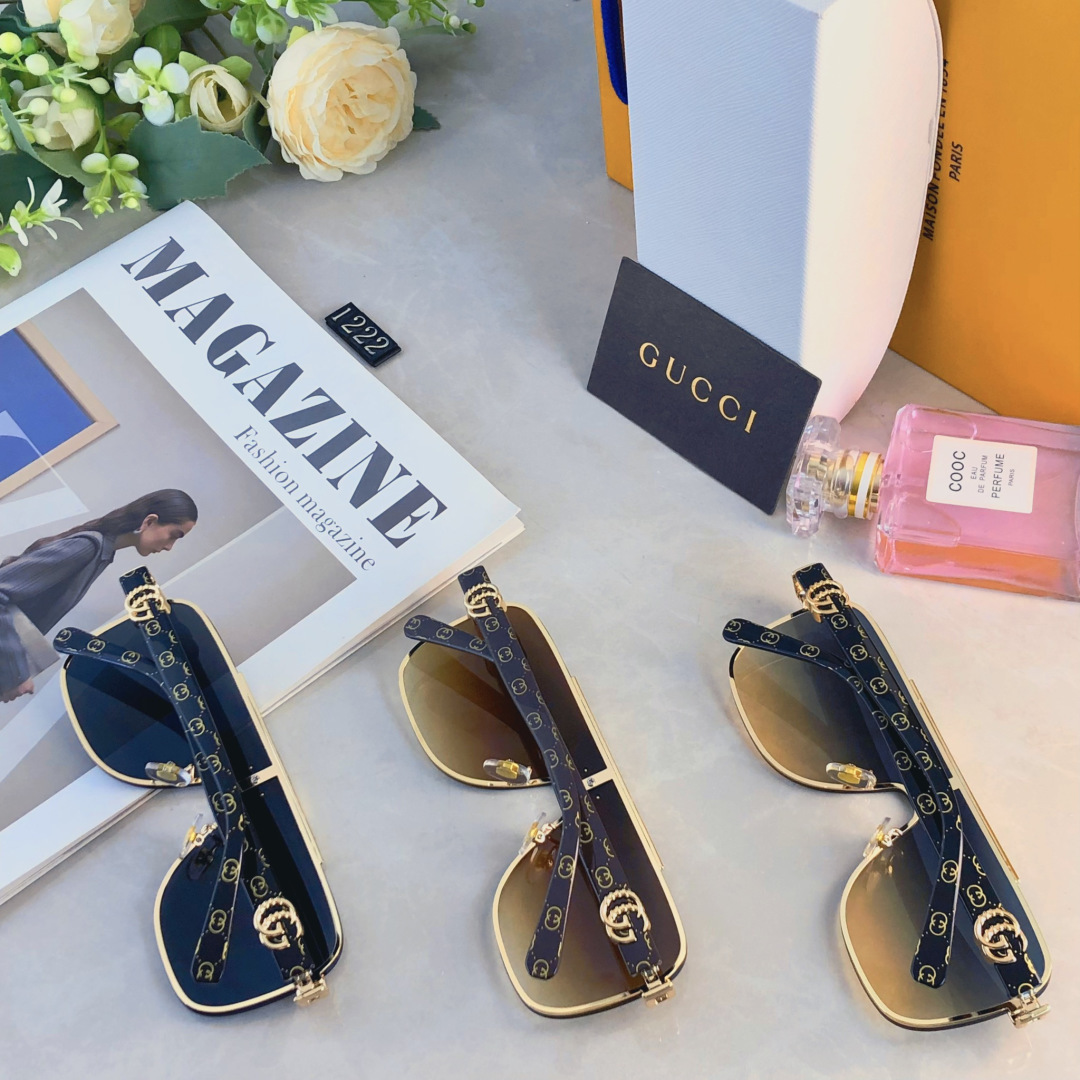 。。Gucc*新款太阳镜 时尚休闲墨镜 驾驶出游度假太阳眼镜