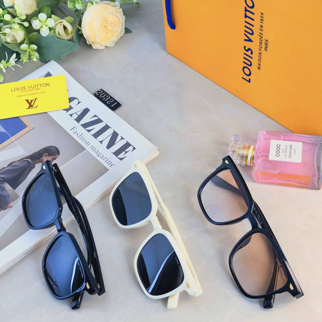 。。Louis vuitto*韩版时尚大框方形墨镜男女百搭情侣款大脸显脸小太阳镜防紫外线潮