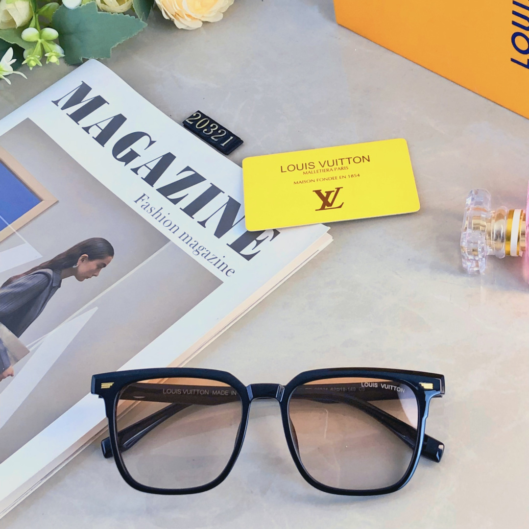 。。Louis vuitto*韩版时尚大框方形墨镜男女百搭情侣款大脸显脸小太阳镜防紫外线潮