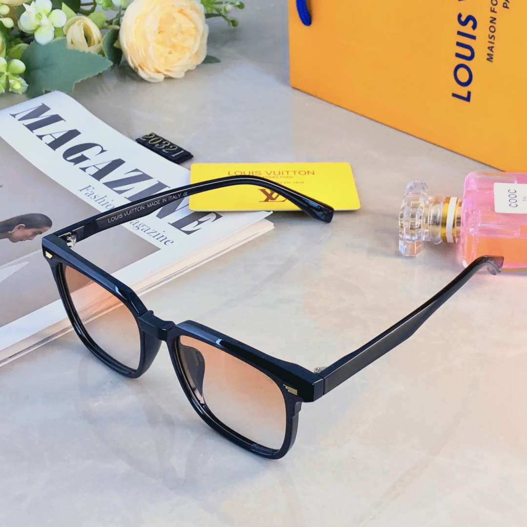 。。Louis vuitto*韩版时尚大框方形墨镜男女百搭情侣款大脸显脸小太阳镜防紫外线潮