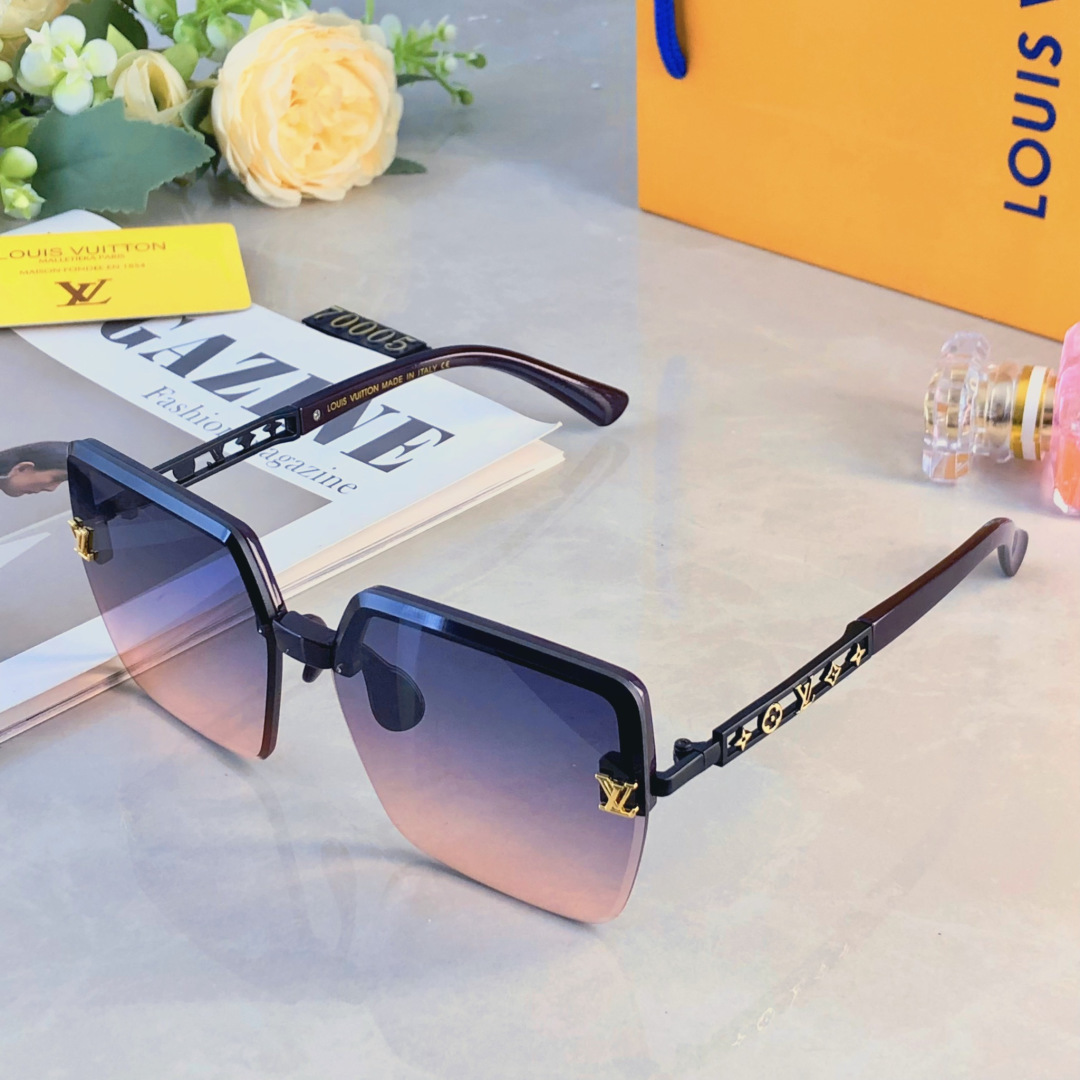 。。Louis vuitto*时尚大框墨镜女显脸小高级感轻奢防紫外线太阳眼镜大脸2026新款潮
