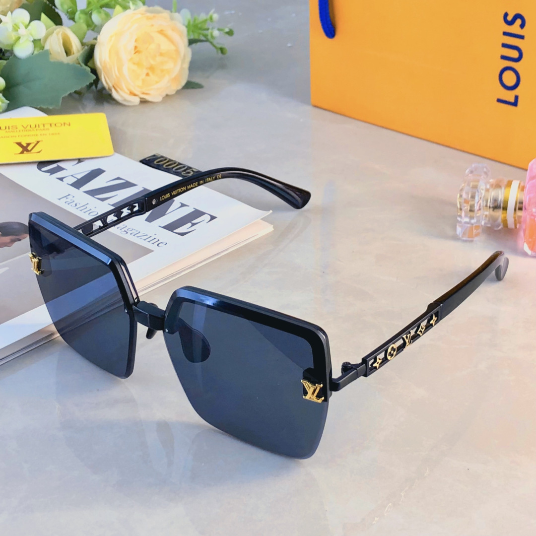 。。Louis vuitto*时尚大框墨镜女显脸小高级感轻奢防紫外线太阳眼镜大脸2026新款潮