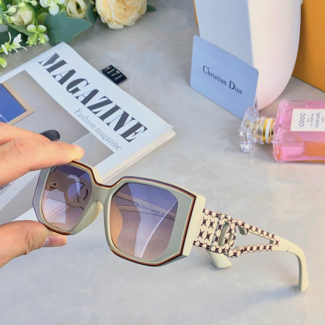 。。Chane*韩系辣妹墨镜女款高级感新款多边太阳镜防紫外线欧美潮酷