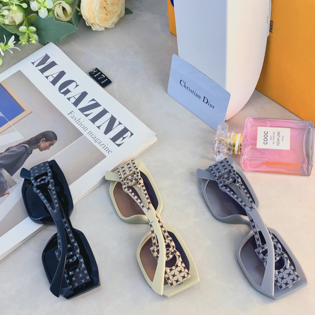 。。Chane*韩系辣妹墨镜女款高级感新款多边太阳镜防紫外线欧美潮酷