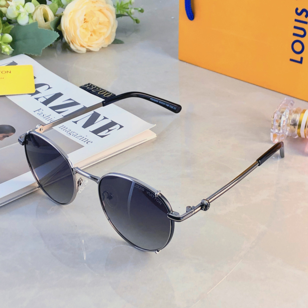 。。Louis vuitto*欧美复古潮流墨镜女偏光金属遮阳太阳镜防晒防紫外线眼镜