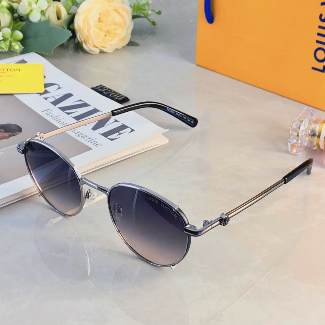 。。Louis vuitto*欧美复古潮流墨镜女偏光金属遮阳太阳镜防晒防紫外线眼镜
