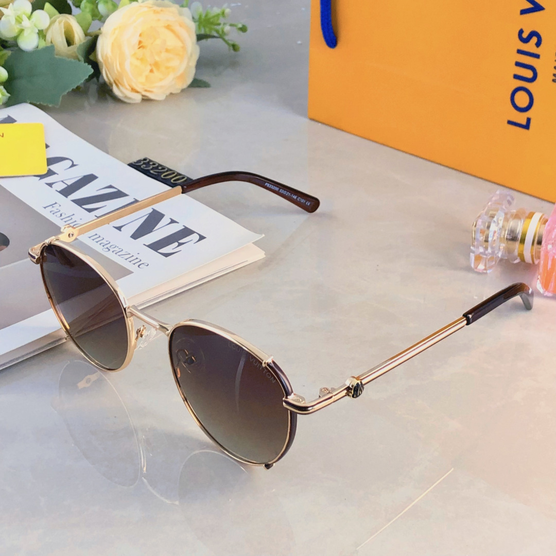 。。Louis vuitto*欧美复古潮流墨镜女偏光金属遮阳太阳镜防晒防紫外线眼镜
