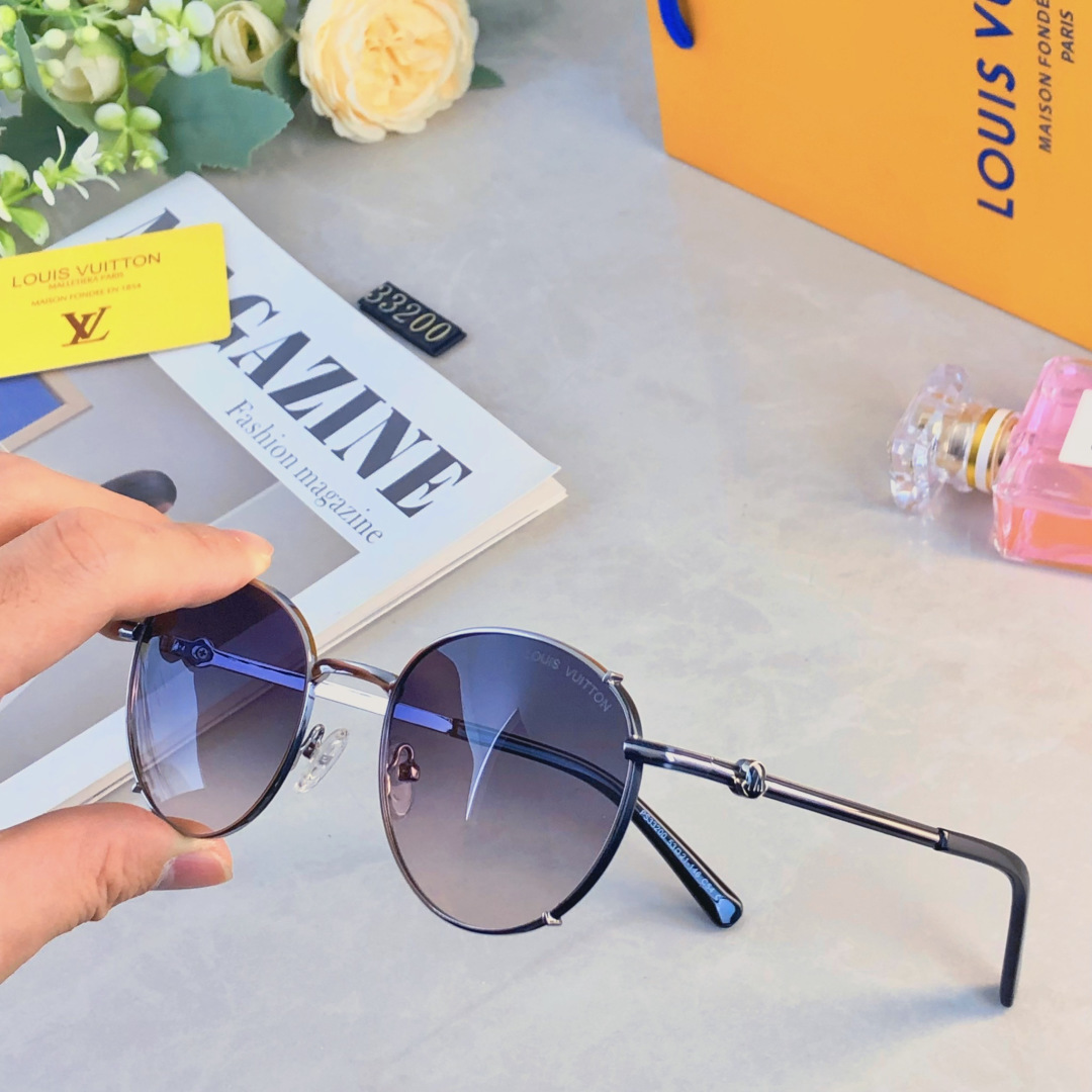。。Louis vuitto*欧美复古潮流墨镜女偏光金属遮阳太阳镜防晒防紫外线眼镜
