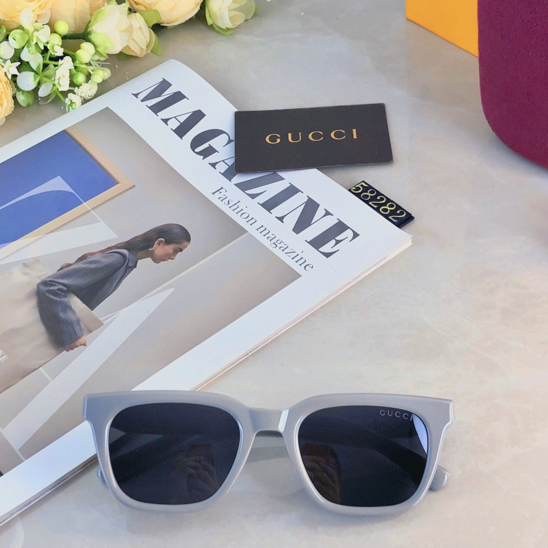 。。Gucc*欧美风网红猫眼太阳镜新款潮凹造型时尚街拍超黑墨镜女ins