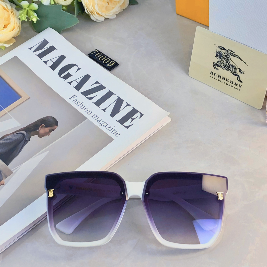 。。Burberr*墨镜女款高级感气质防晒ins潮圆脸大脸显瘦防紫外线太阳眼镜