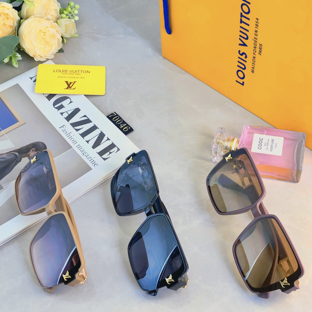 。。LOUISVUITTO*墨镜女款高级感气质防晒ins潮圆脸大脸显瘦防紫外线太阳眼镜