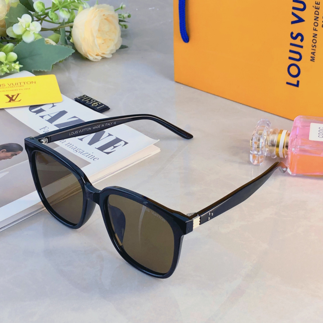 。。Louis vuitto*时尚网红防紫外线偏光墨镜大框显瘦高级感优雅气质户外旅行太阳镜