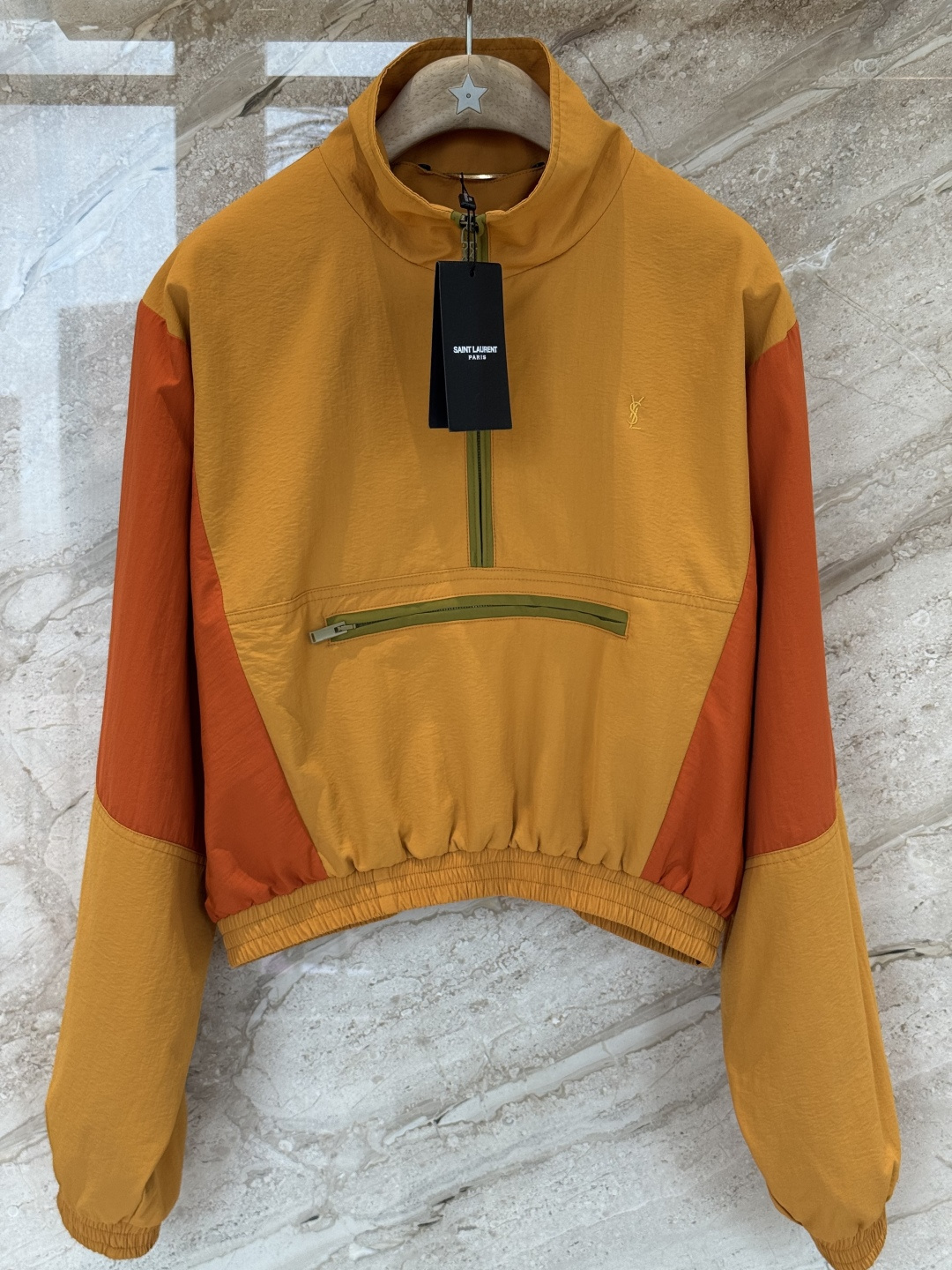 Куртка Saint Laurent с контрастными рукавами
