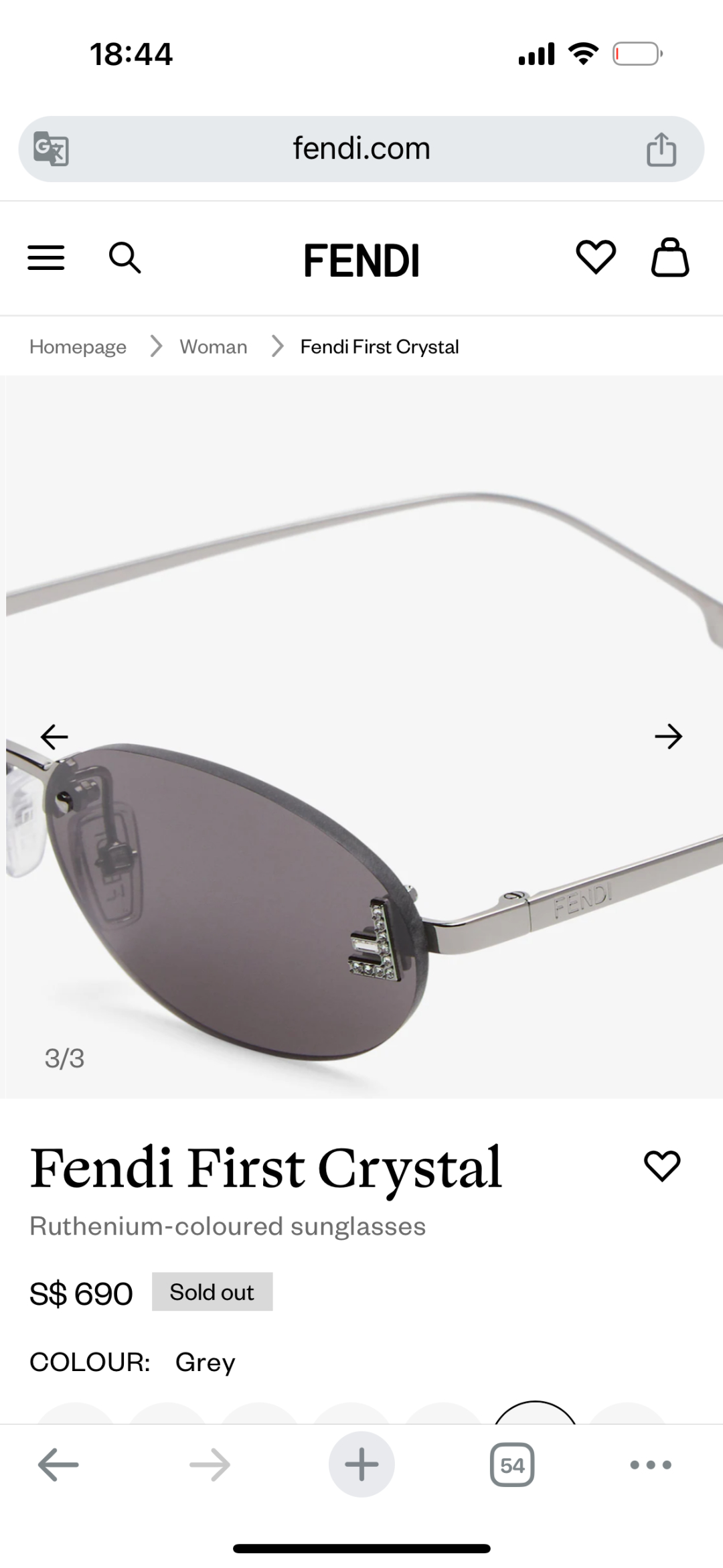  Fend*
Mod：FE4075US
Size：54-15-135
新配色
好温柔💓
