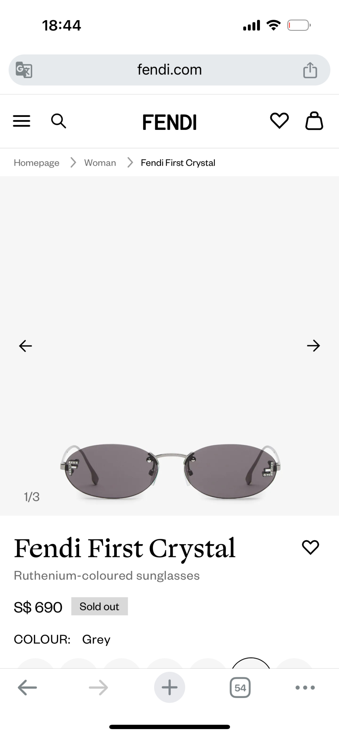  Fend*
Mod：FE4075US
Size：54-15-135
新配色
好温柔💓
