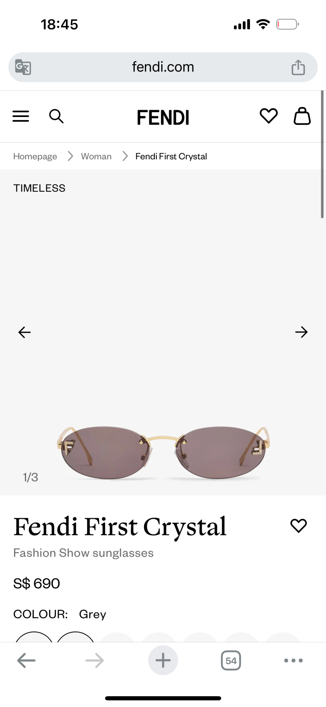  Fend*
Mod：FE4075US
Size：54-15-135
新配色
好温柔💓
