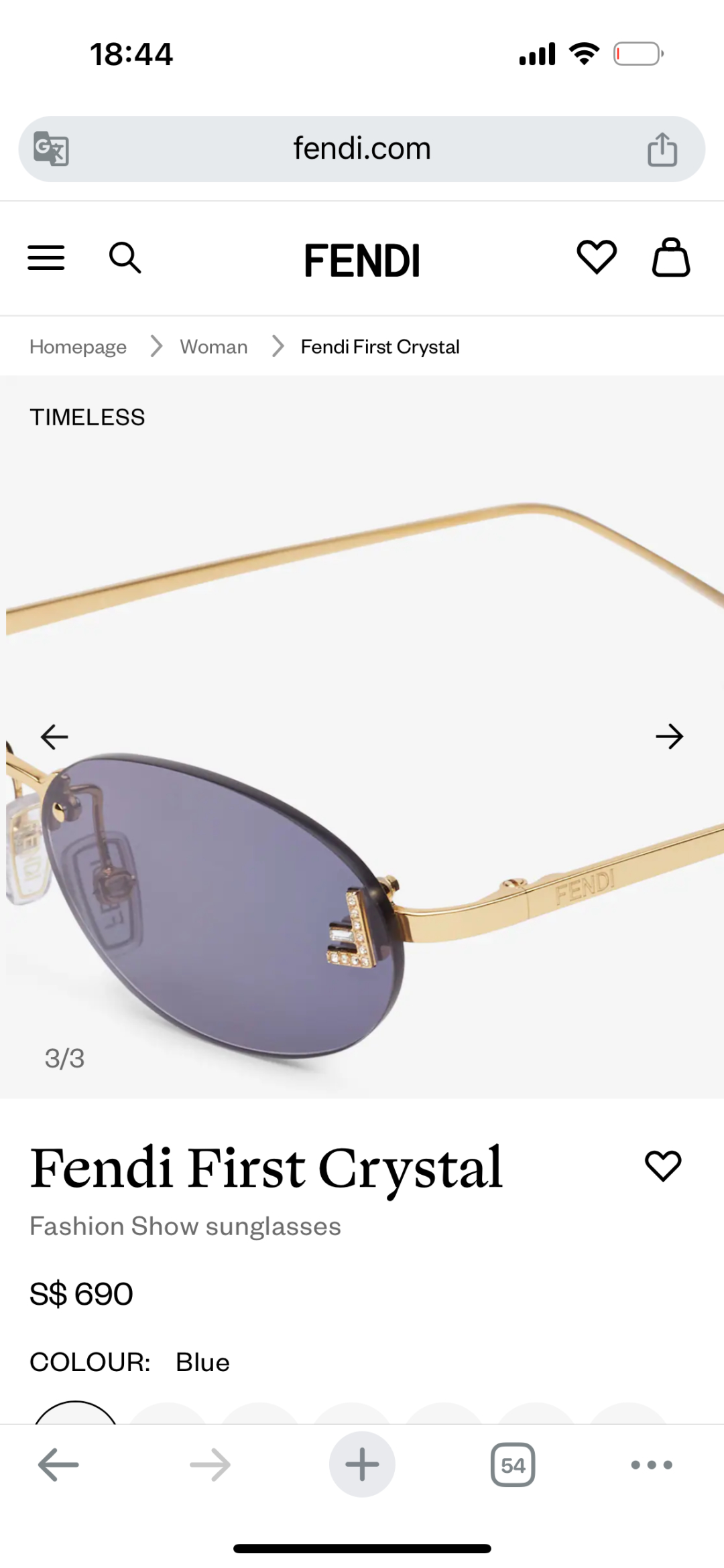  Fend*
Mod：FE4075US
Size：54-15-135
新配色
好温柔💓
