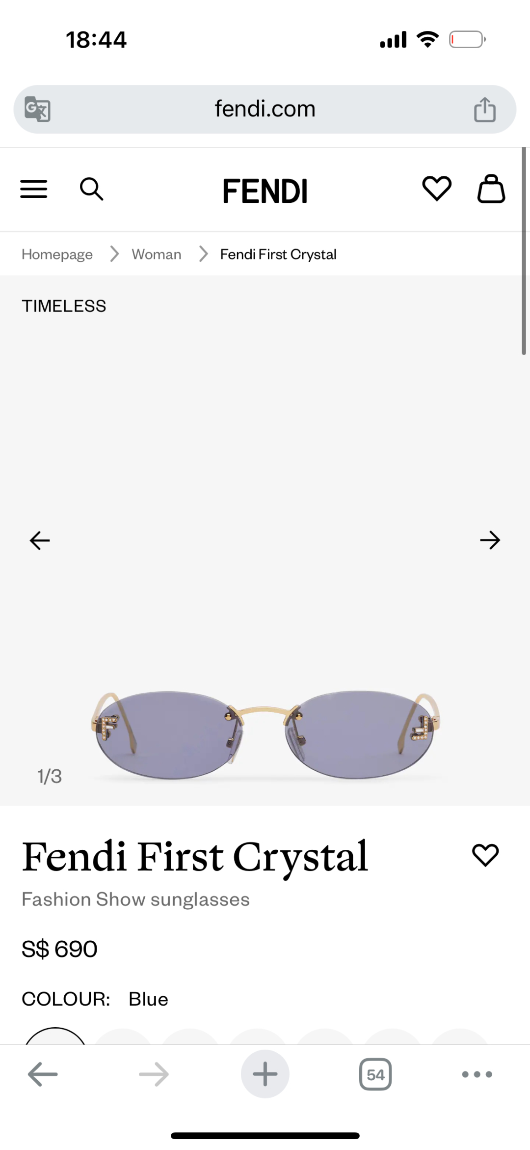  Fend*
Mod：FE4075US
Size：54-15-135
新配色
好温柔💓
