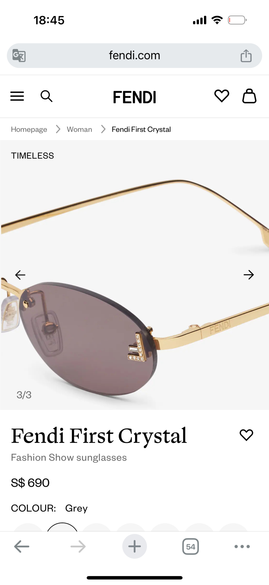  Fend*
Mod：FE4075US
Size：54-15-135
新配色
好温柔💓
