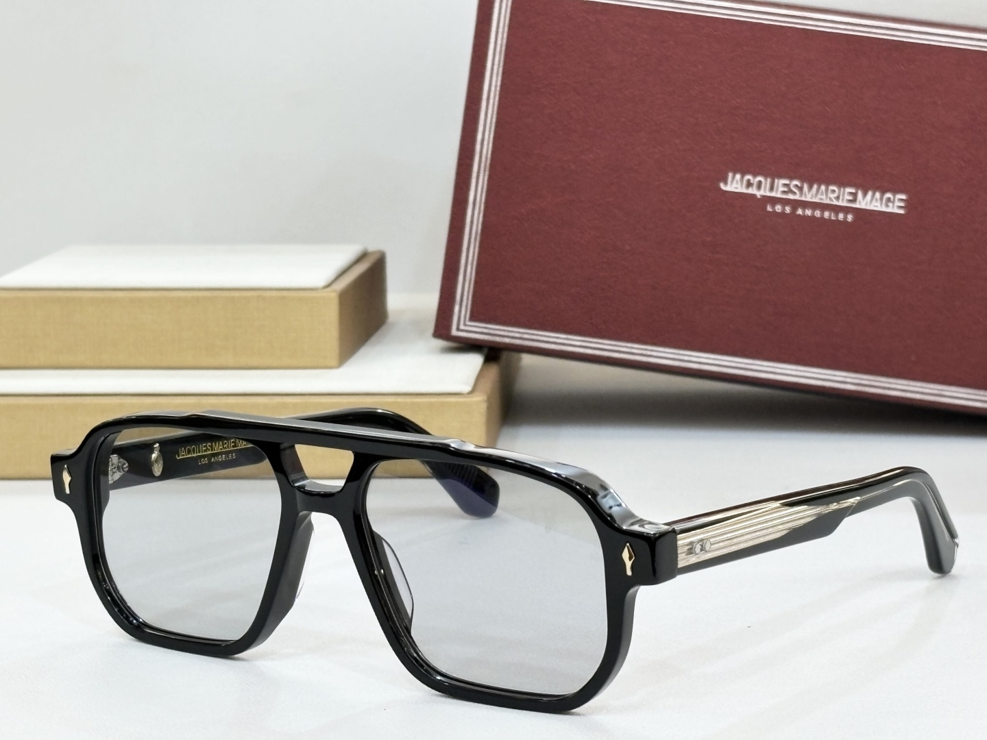  JACQUES MARIE MAGE
日本手工眼镜 
MODEL：EVANS
SIZE55-17.配包