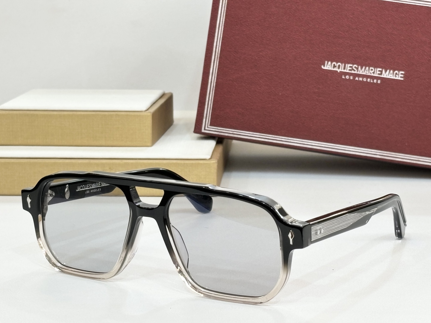  JACQUES MARIE MAGE
日本手工眼镜 
MODEL：EVANS
SIZE55-17.配包