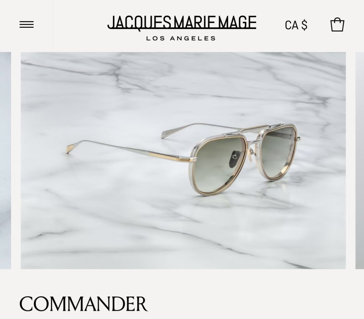  JACQUES MARIE MAGE
MODEL：COMMANER
SIZE：56-19
