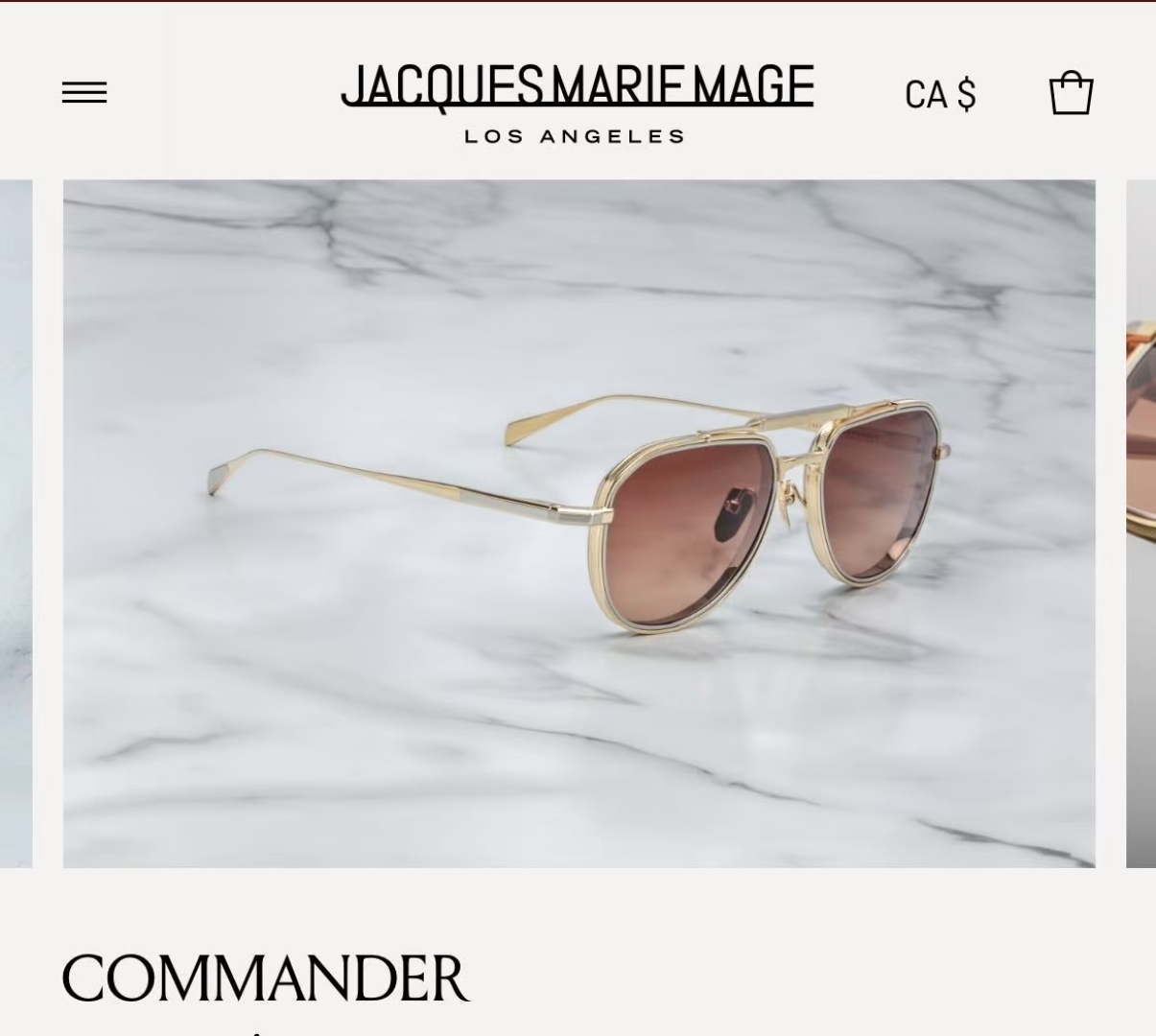  JACQUES MARIE MAGE
MODEL：COMMANER
SIZE：56-19
