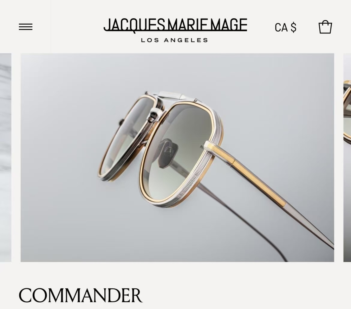  JACQUES MARIE MAGE
MODEL：COMMANER
SIZE：56-19
