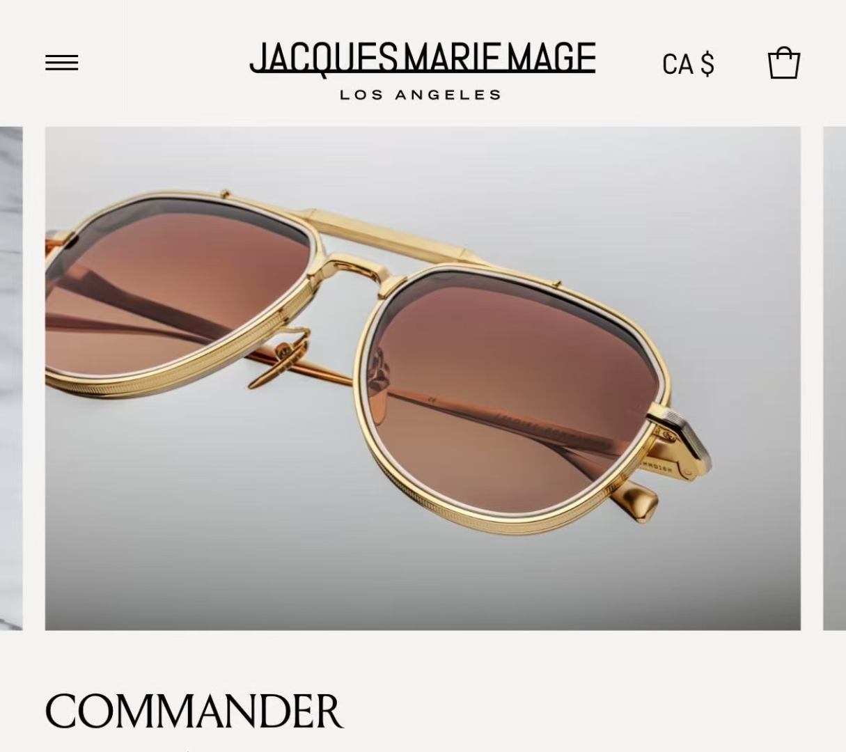  JACQUES MARIE MAGE
MODEL：COMMANER
SIZE：56-19
