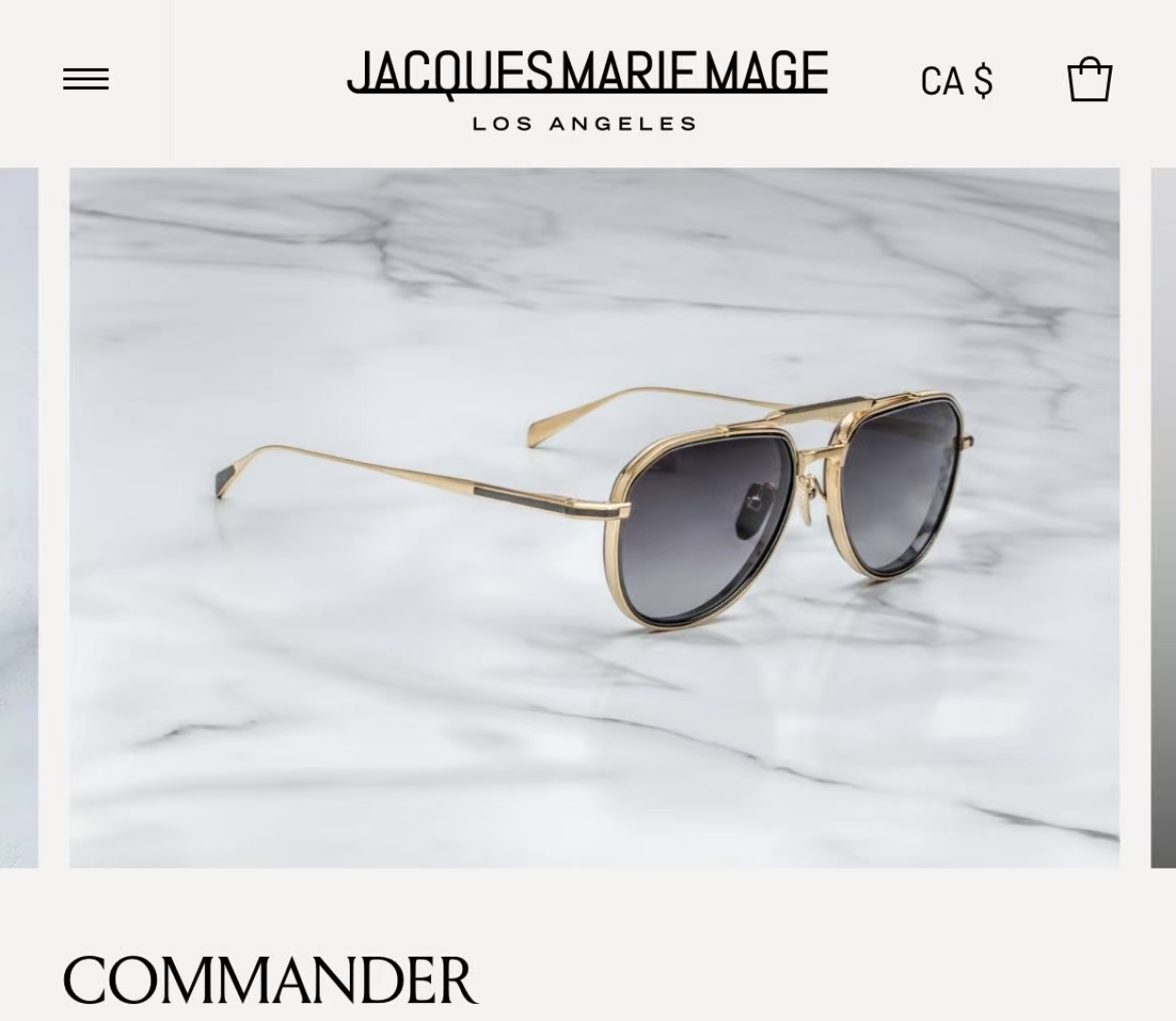  JACQUES MARIE MAGE
MODEL：COMMANER
SIZE：56-19
