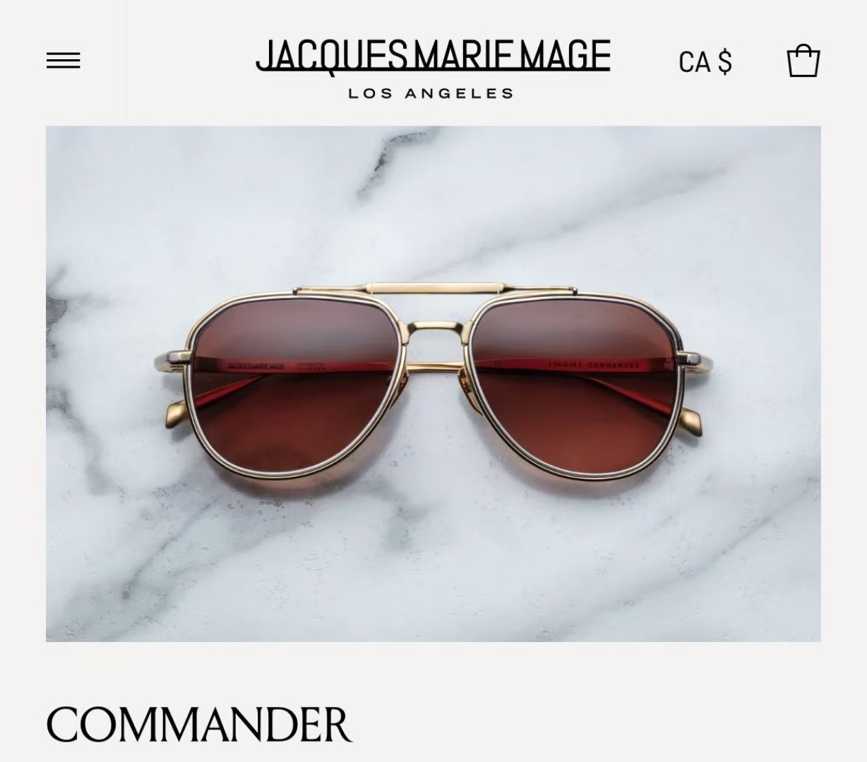  JACQUES MARIE MAGE
MODEL：COMMANER
SIZE：56-19

