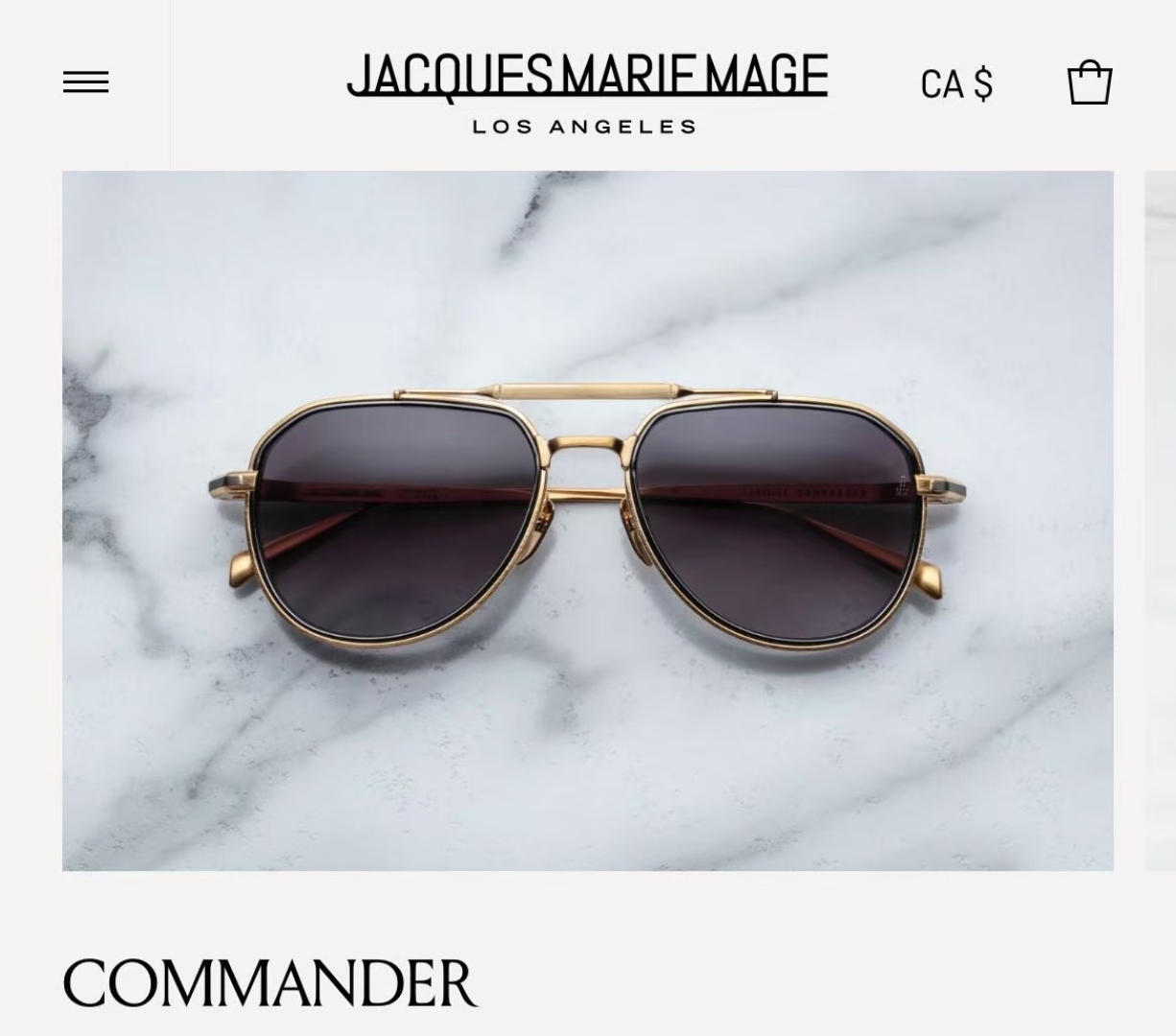  JACQUES MARIE MAGE
MODEL：COMMANER
SIZE：56-19
