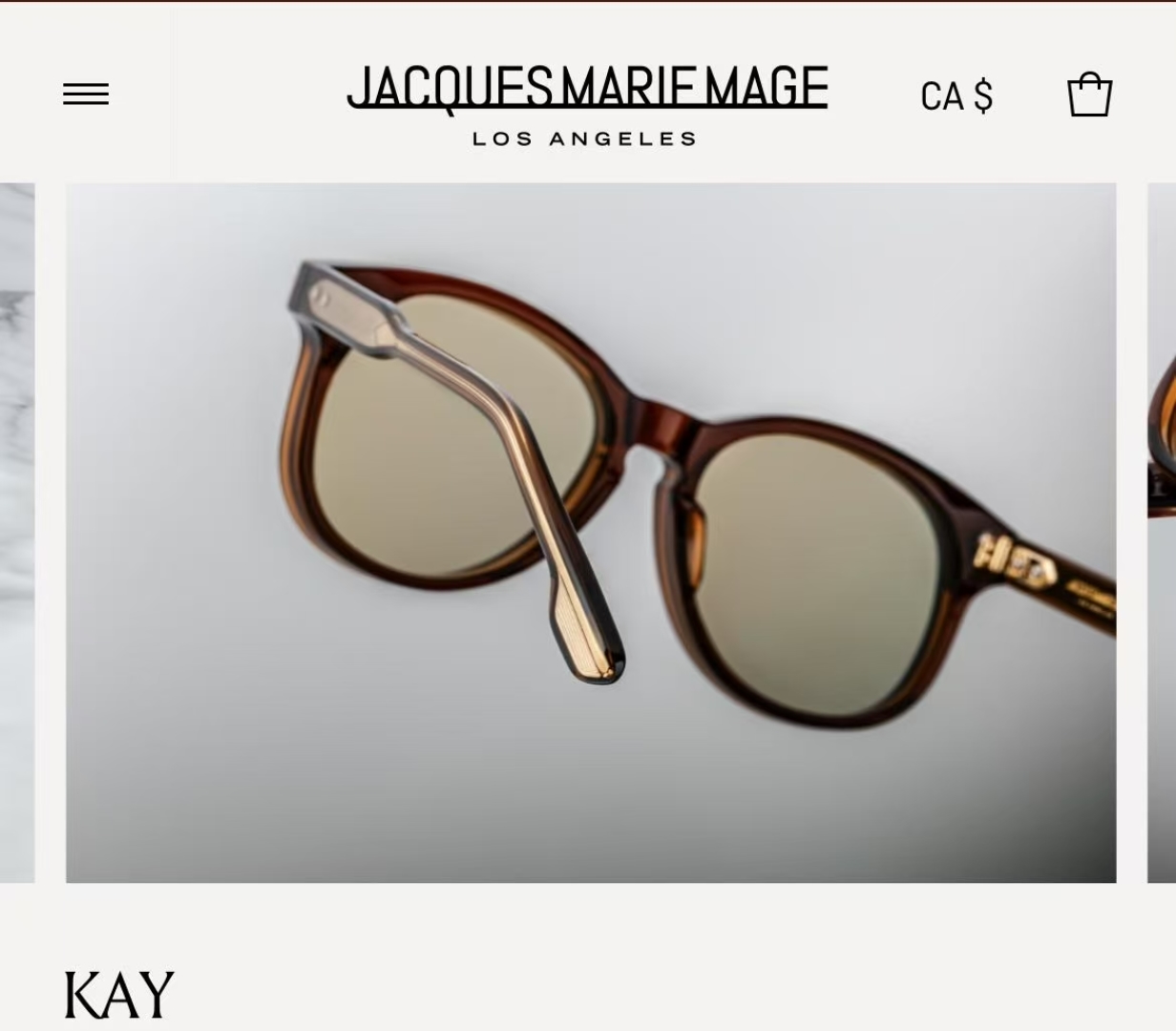  JACQUES MARIE MAGE
MODELKAY
SIZE：56-18
