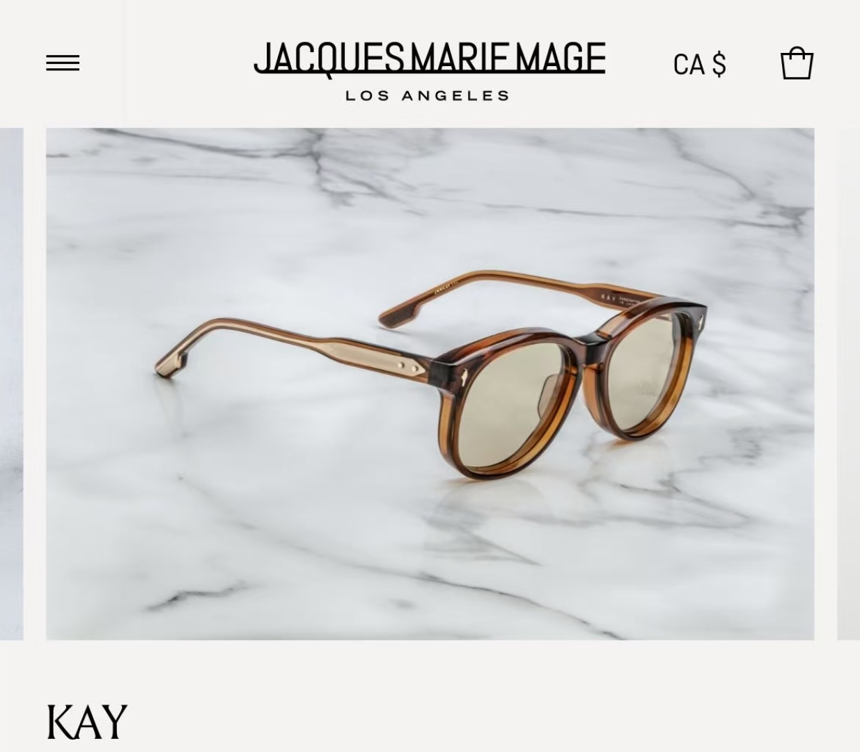  JACQUES MARIE MAGE
MODELKAY
SIZE：56-18
