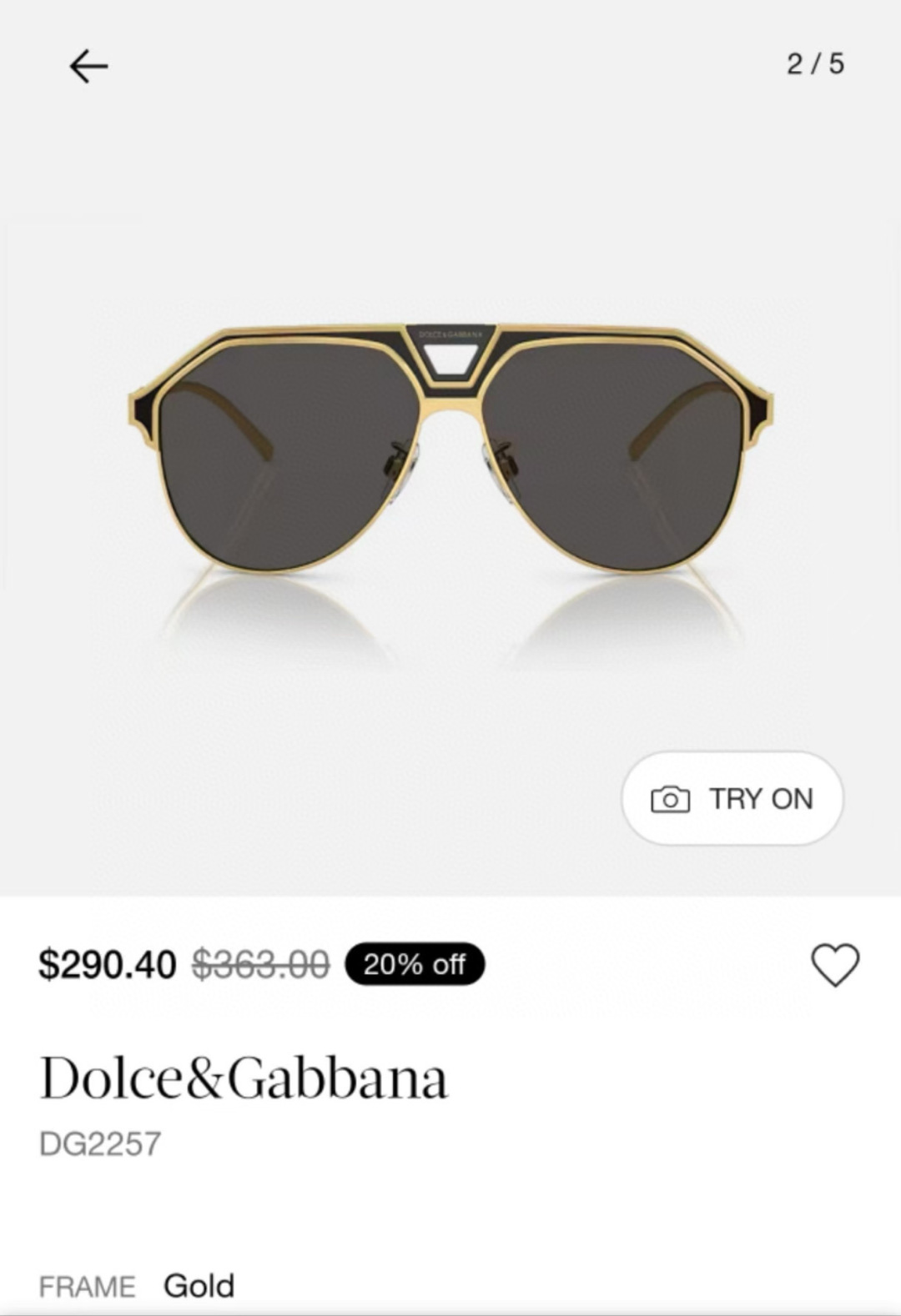  DOLCE & GABBAN*
MODEL：DG2257
SIZE60口13-150
