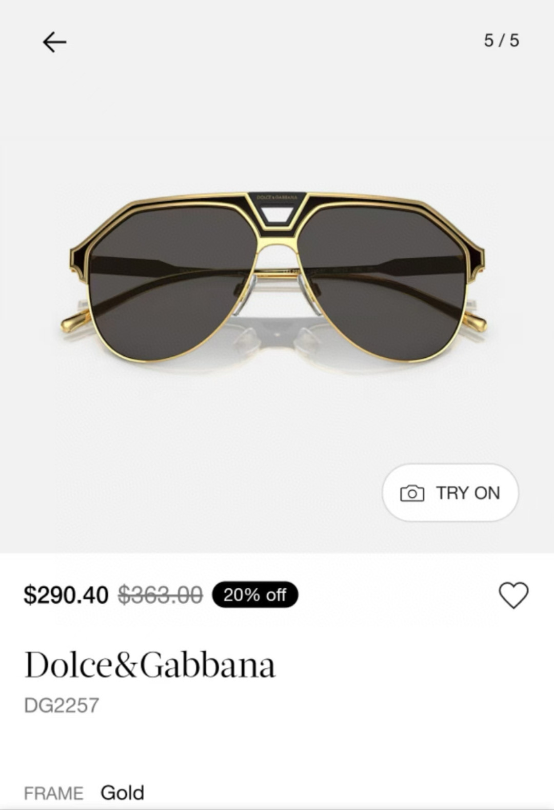  DOLCE & GABBAN*
MODEL：DG2257
SIZE60口13-150
