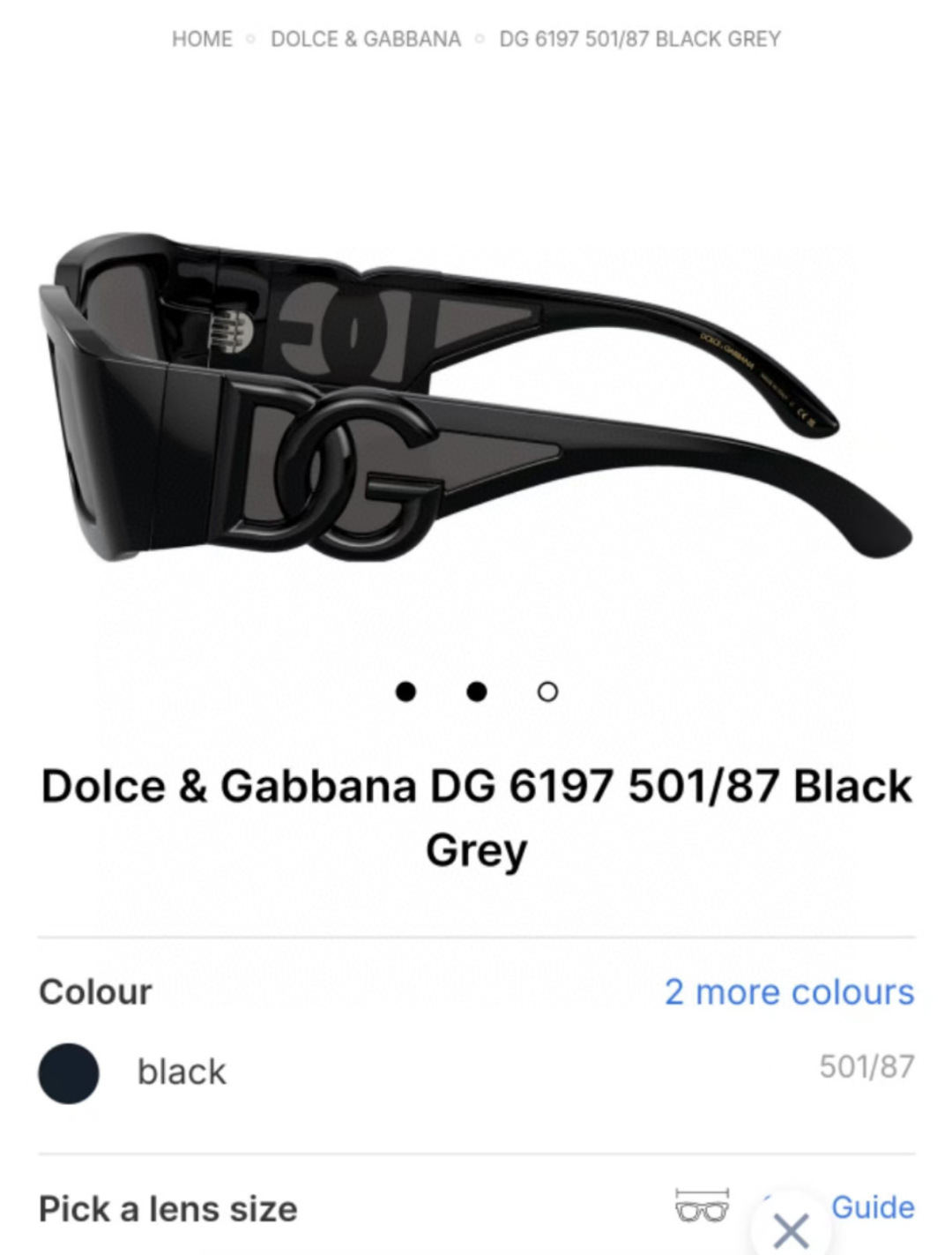  DOLCE & GABBAN*
MODEL：DG6197
SIZE53口17-145
