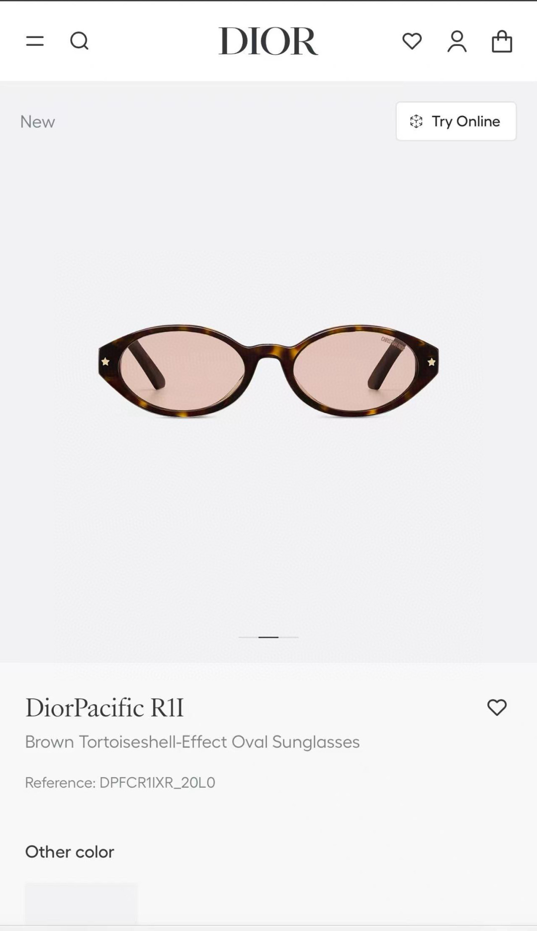  DIOR 
MODEL DiorPacific R1I
SIZE：54口18-140
