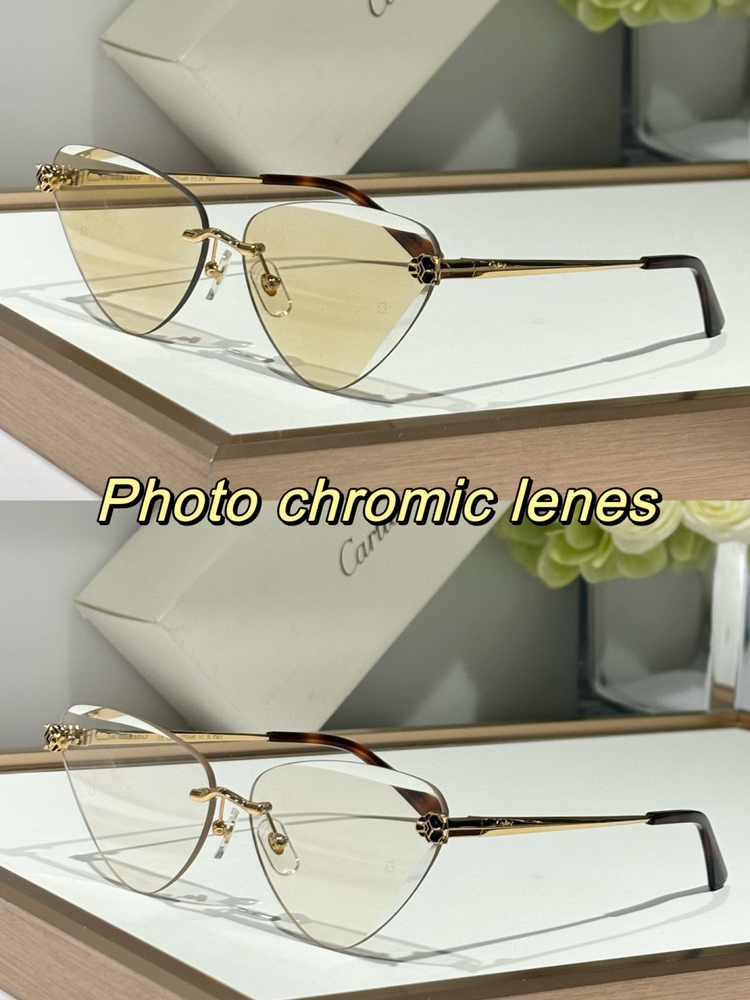 Photo chromic lenes 
ToP quality 
Cartier
CT0399S
si