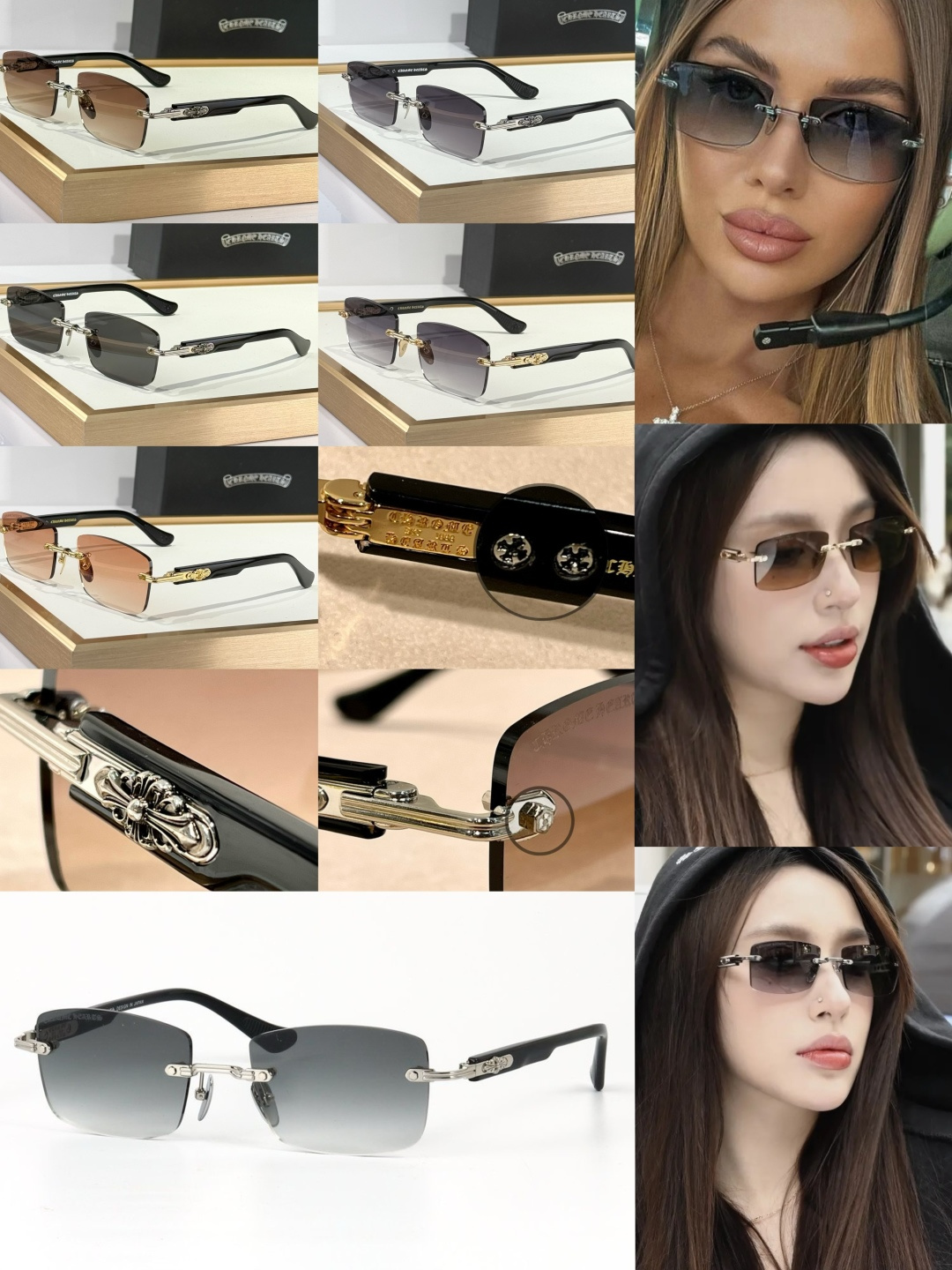 Chrome Hearts DEEP II Sunglasses, High-Quality Designer Shades - 57-20-146