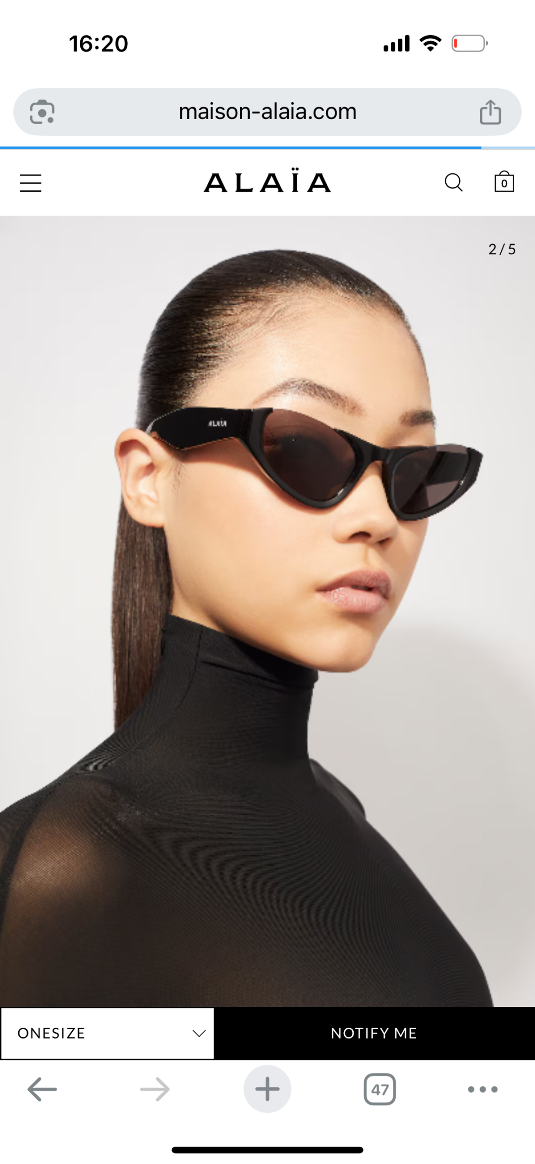  ToP quality 
ALAIA
时间单品 
MOD：AA0076S
SIZE：57-17-145