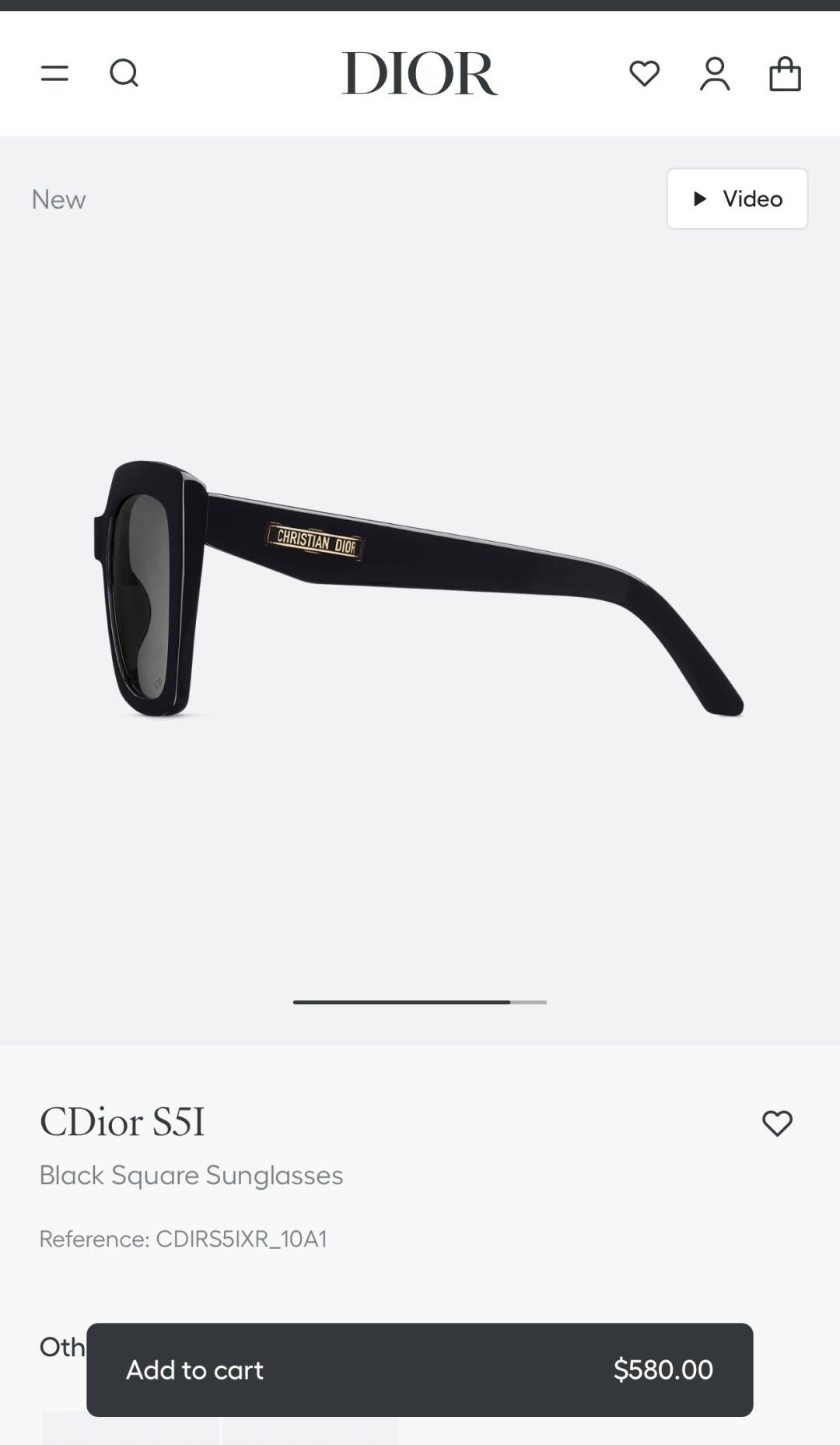  DIOR
MODS5F
Size55口18 145

