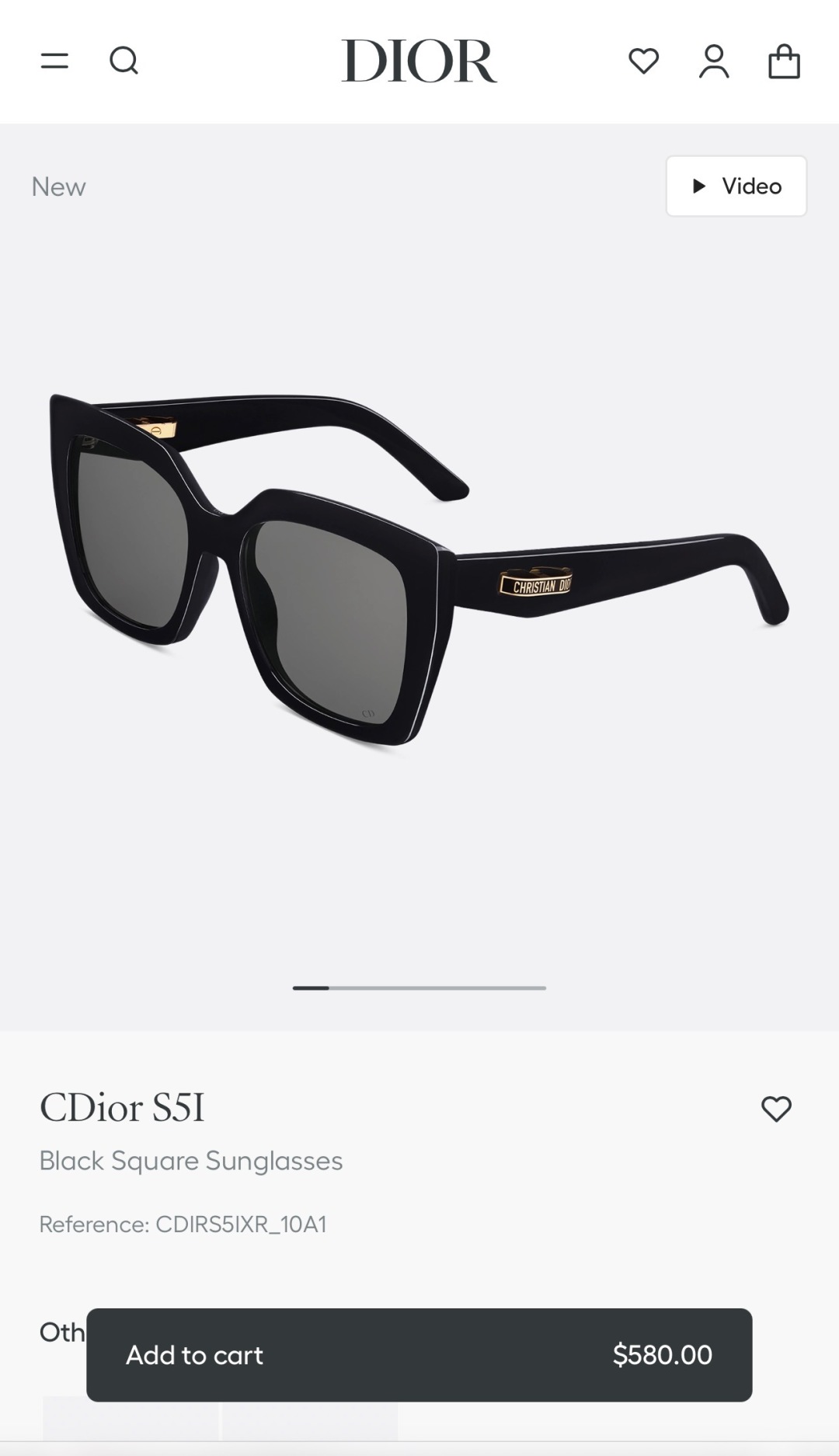  DIOR
MODS5F
Size55口18 145
