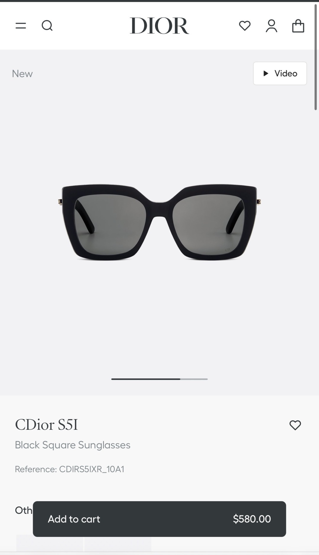  DIOR
MODS5F
Size55口18 145
